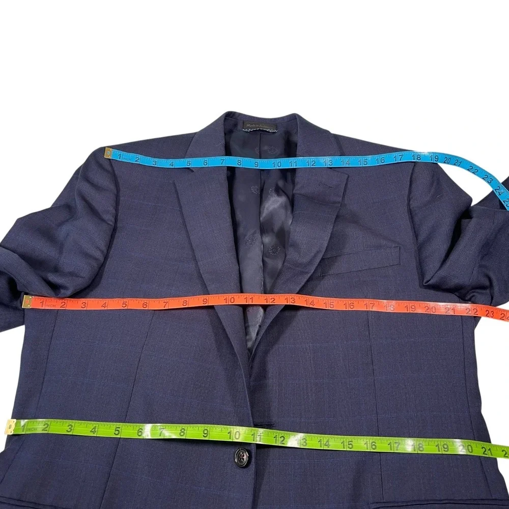 Lauren Ralph Lauren 42L‎ 36x32 Blue 2-Piece Suit Set Wool Blend Professional